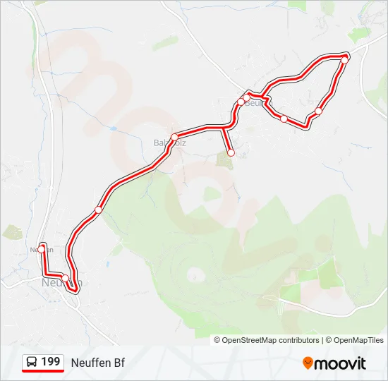 199 Bus Line Map
