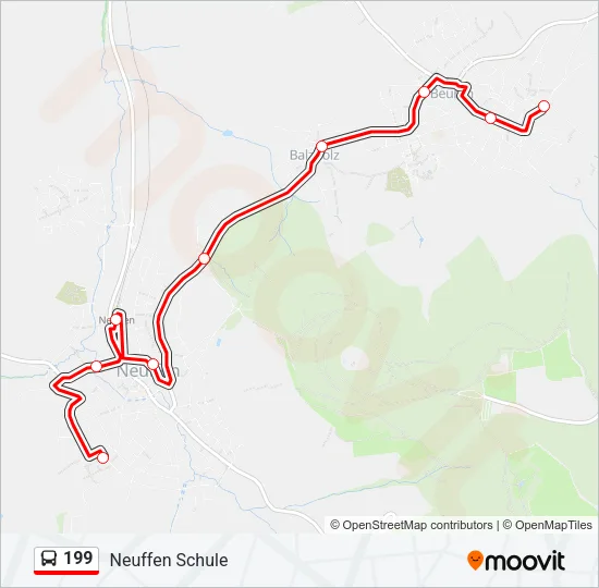 199 Bus Line Map