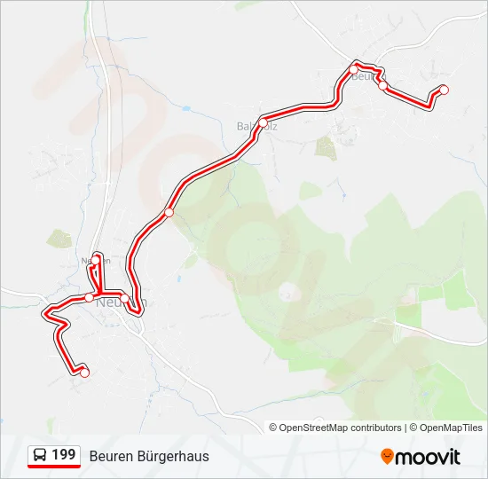 199 Bus Line Map