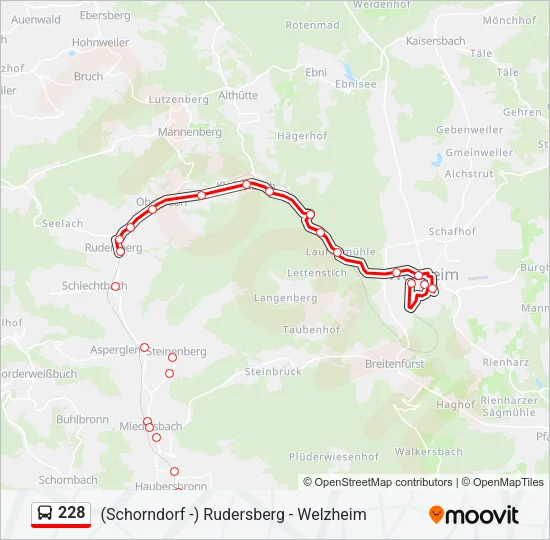 228 Bus Line Map
