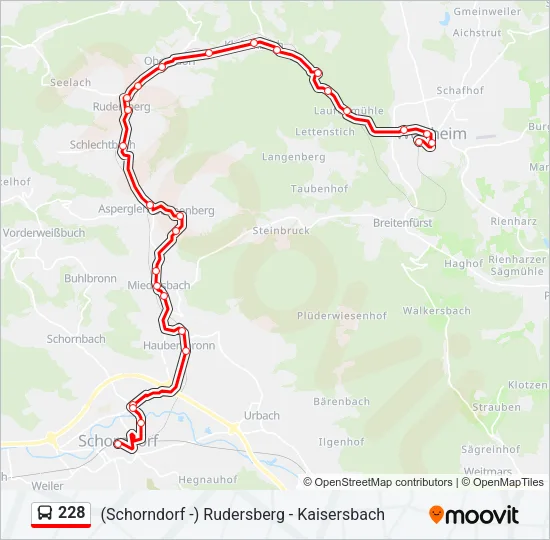 228 Bus Line Map