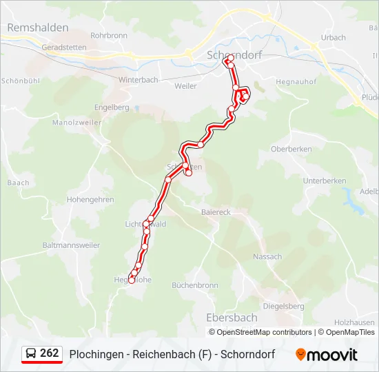262 Bus Line Map
