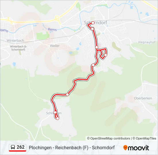 262 Bus Line Map