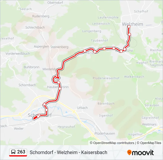 263 Bus Line Map