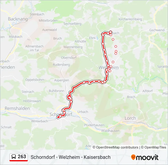 263 Bus Line Map
