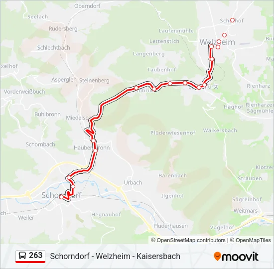 263 Bus Line Map