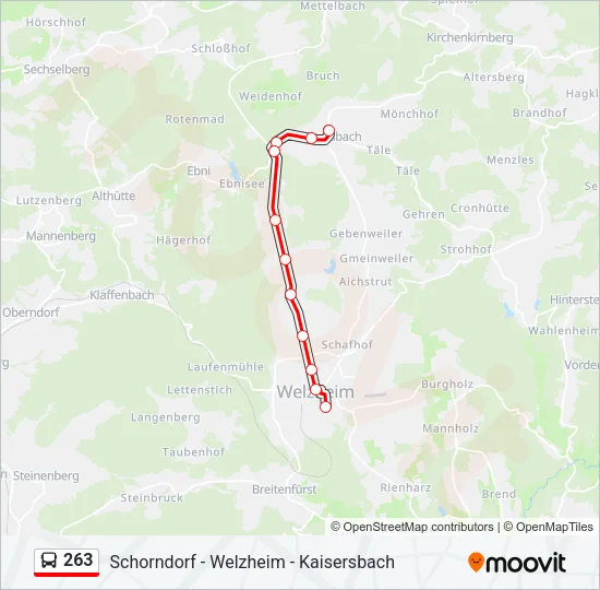 263 Bus Line Map