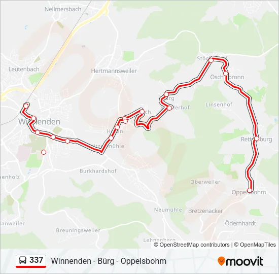 337 Bus Line Map