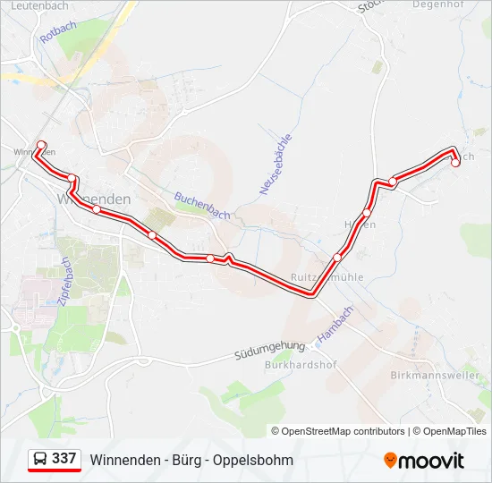 337 Bus Line Map