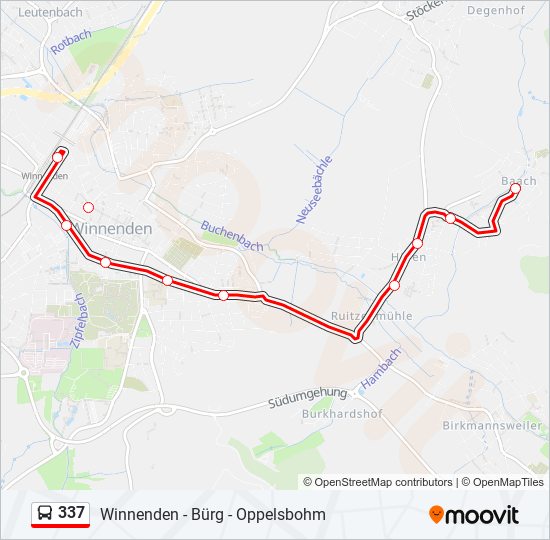 337 bus Line Map