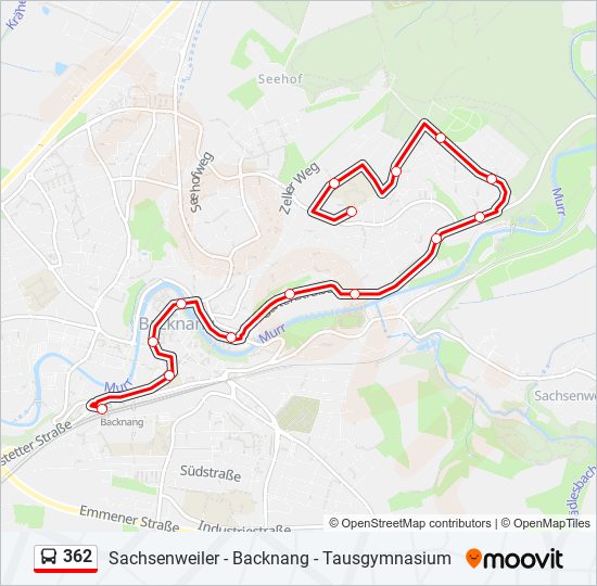 362 bus Line Map