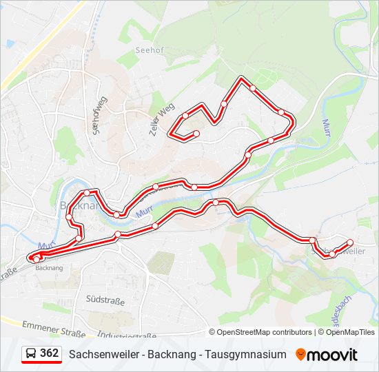 Автобус 362: карта маршрута
