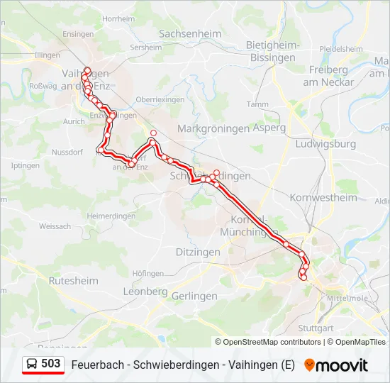 503 Bus Line Map