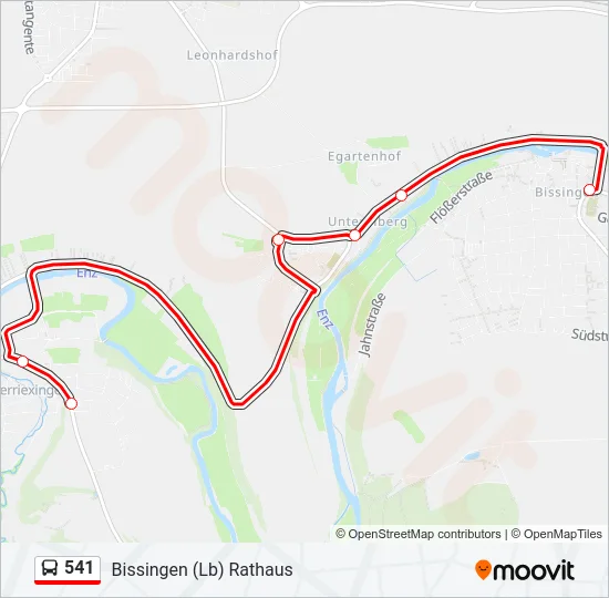 541 Bus Line Map