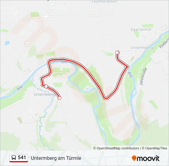 541 Bus Line Map