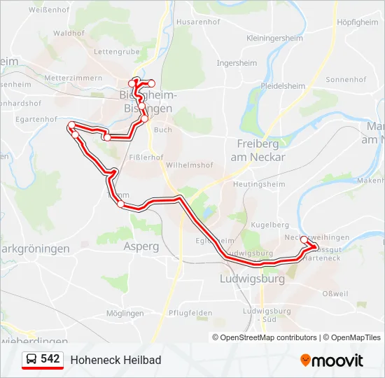 542 Bus Line Map
