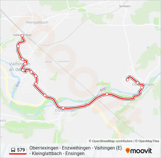 579 Bus Line Map