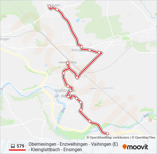 579 bus Line Map