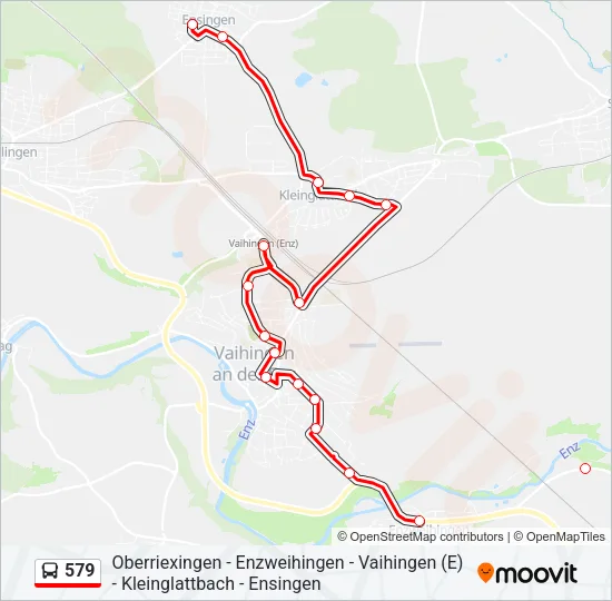 579 Bus Line Map