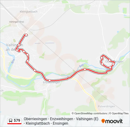 579 Bus Line Map