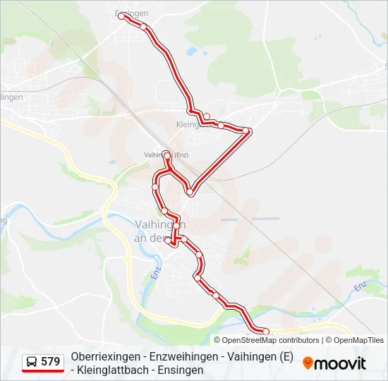 579 Bus Line Map