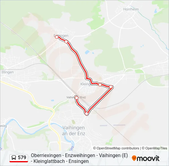 579 Bus Line Map