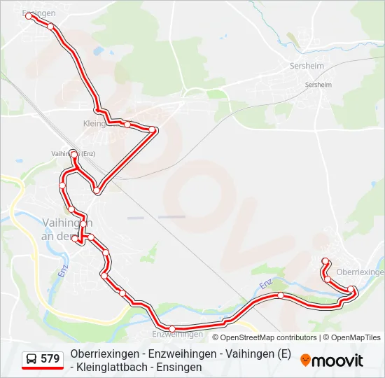 579 Bus Line Map