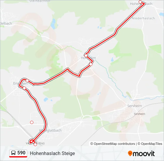 590 Bus Line Map
