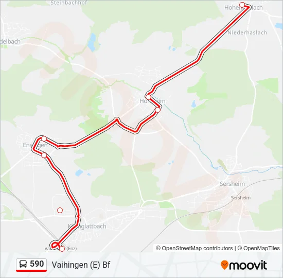 590 Bus Line Map