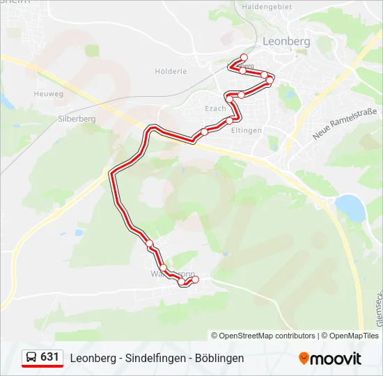 631 Bus Line Map