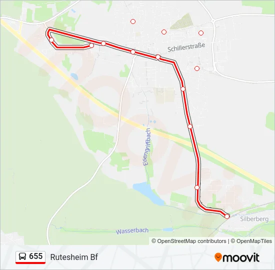 655 Bus Line Map