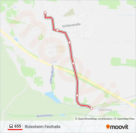655 Bus Line Map