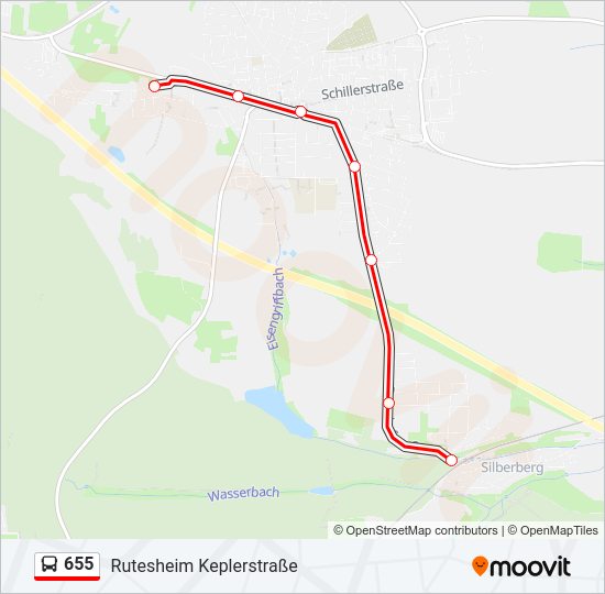 Автобус 655: карта маршрута
