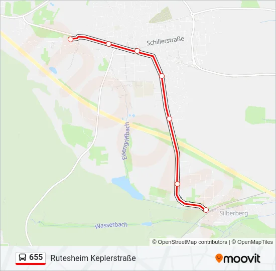655 Bus Line Map