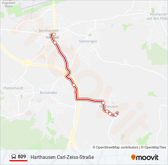 809 bus Line Map