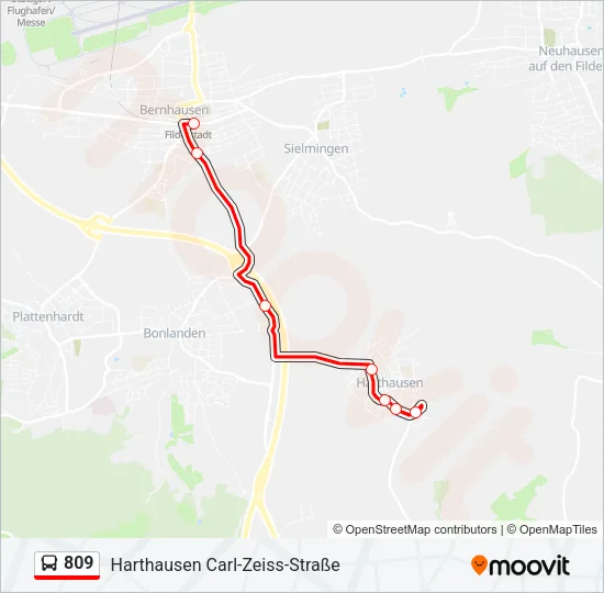 809 Bus Line Map