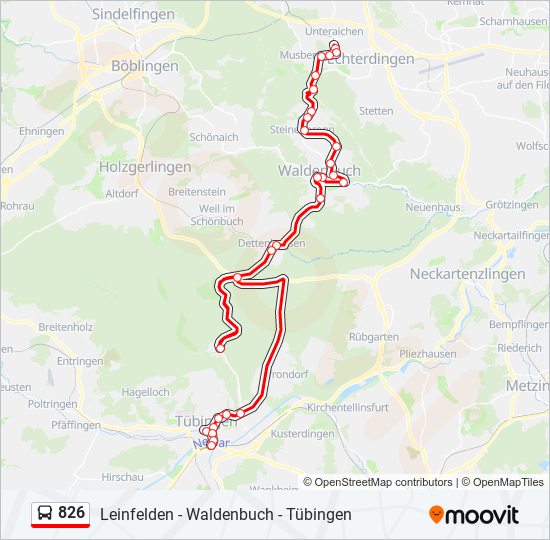 826 bus Line Map