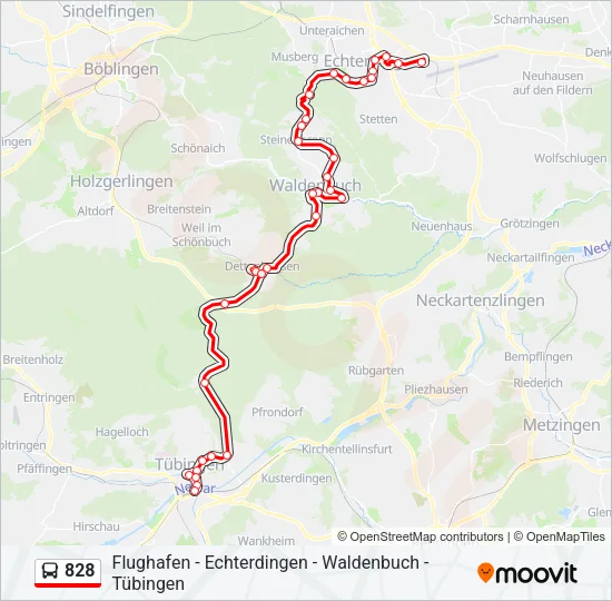 828 Bus Line Map
