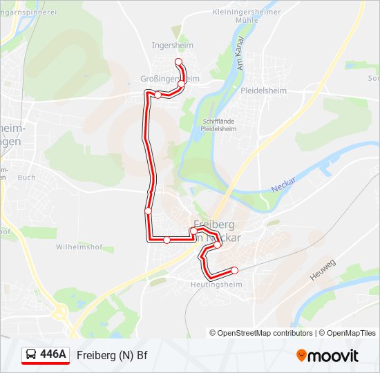 446A bus Line Map