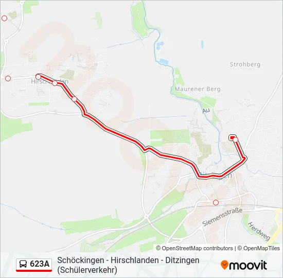 623A Bus Line Map