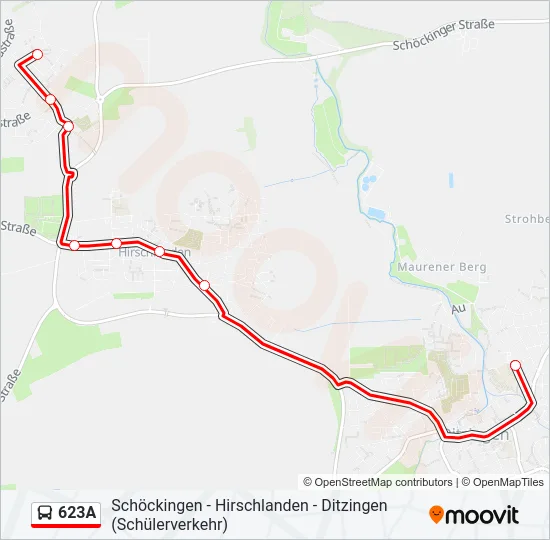 623A Bus Line Map