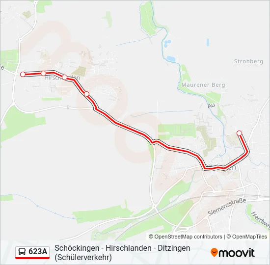 623A Bus Line Map