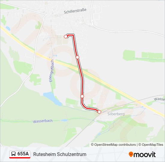 655A bus Line Map