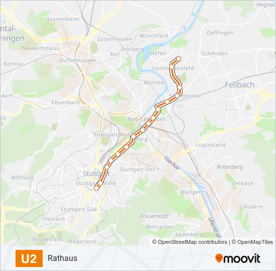 U-Bahnlinie U2 Karte