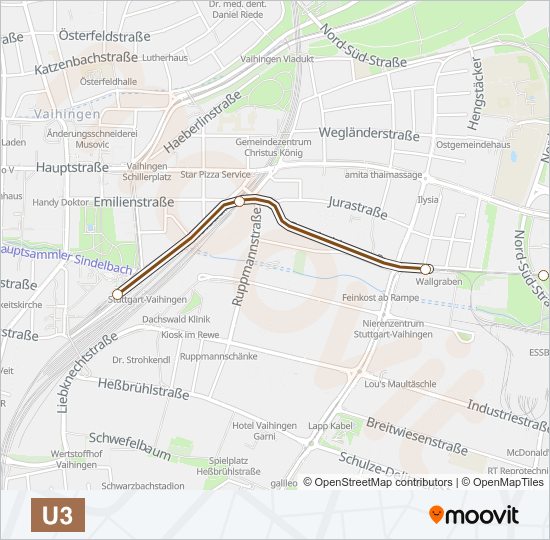U3 Subway Line Map