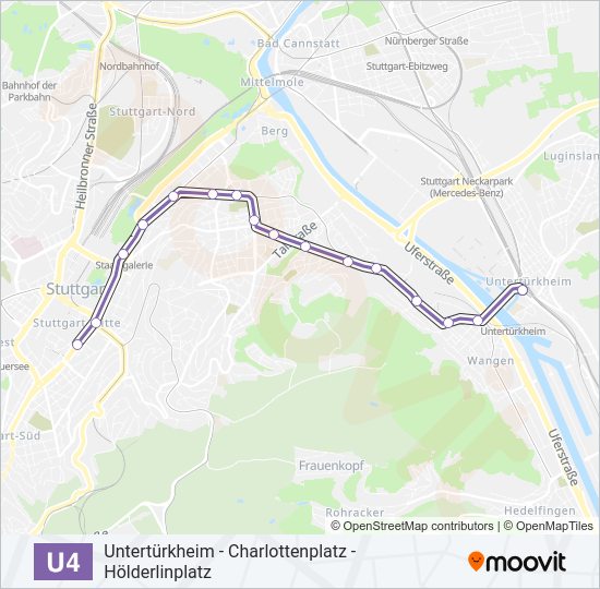 U4 Subway Line Map