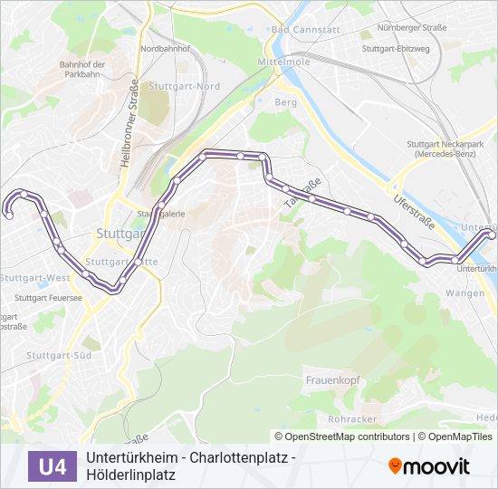 U4 Subway Line Map
