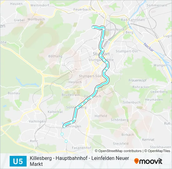 U5 Subway Line Map