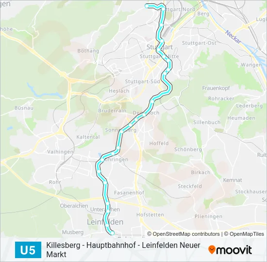 U5 Subway Line Map