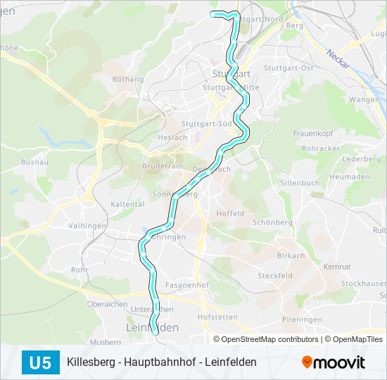 U5 subway Line Map
